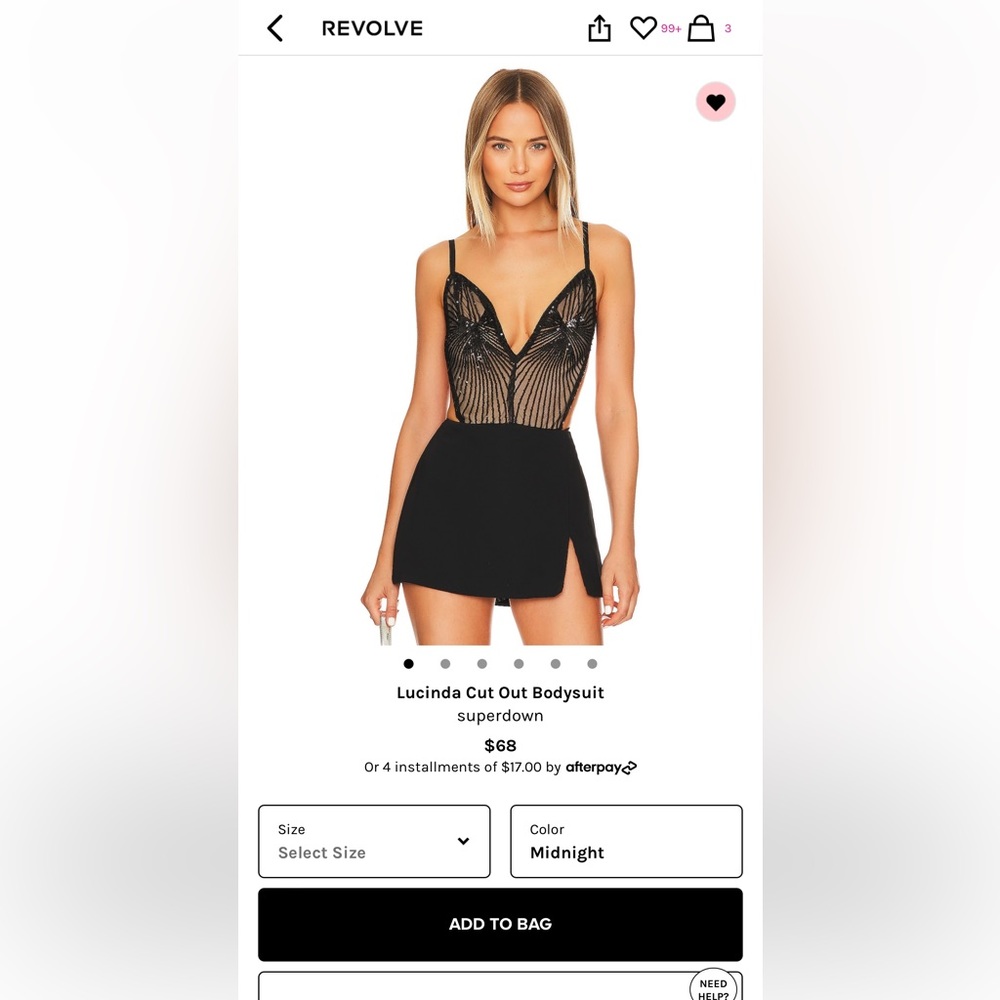 Lucinda Cut Out Bodysuit SUPERDOWN REVOLVE